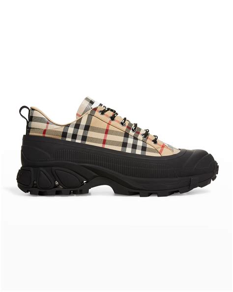 burberry vintage check cotton sneakers red|arthur vintage check cotton sneakers.